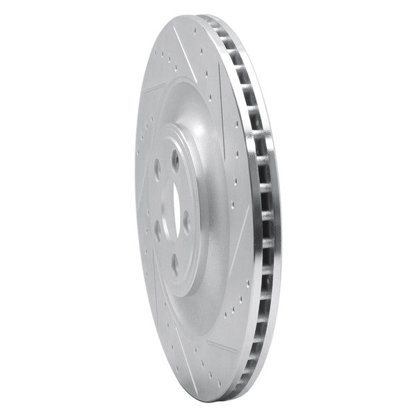 DFC 10-24 Jaguar XJR Rear Right Drilled & Slotted Silver Brake Rotor