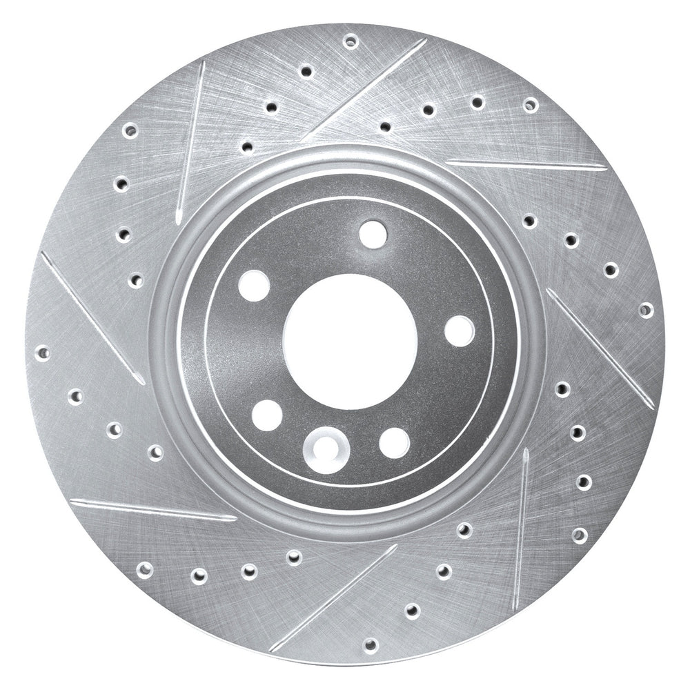 DFC 17-20 Jaguar XF Front Left Drilled & Slotted Silver Brake Rotor