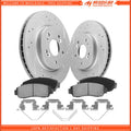 DFC 15-21 Kia Sedona Front Left Drilled & Slotted Silver Brake Rotor