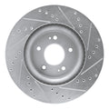 DFC 18-23 Genesis G70 Front Left Drilled & Slotted Silver Brake Rotor