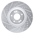 DFC 20-25 Hyundai Palisade Front Left Drilled & Slotted Silver Brake Rotor