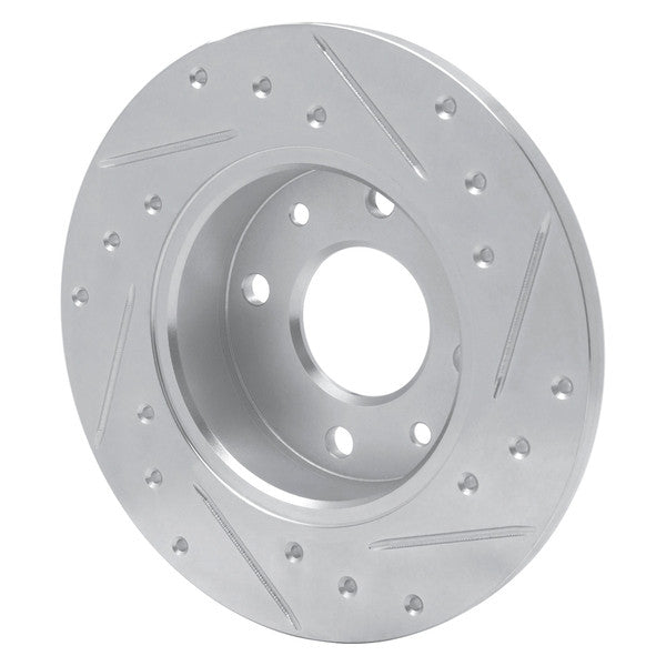 DFC 81-83 Renault Fuego Front Left Drilled & Slotted Silver Brake Rotor