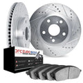 DFC 95-04 Volvo C70/850/V70/S70/S90/960/V90 Front Left Drilled & Slotted Silver Brake Rotor