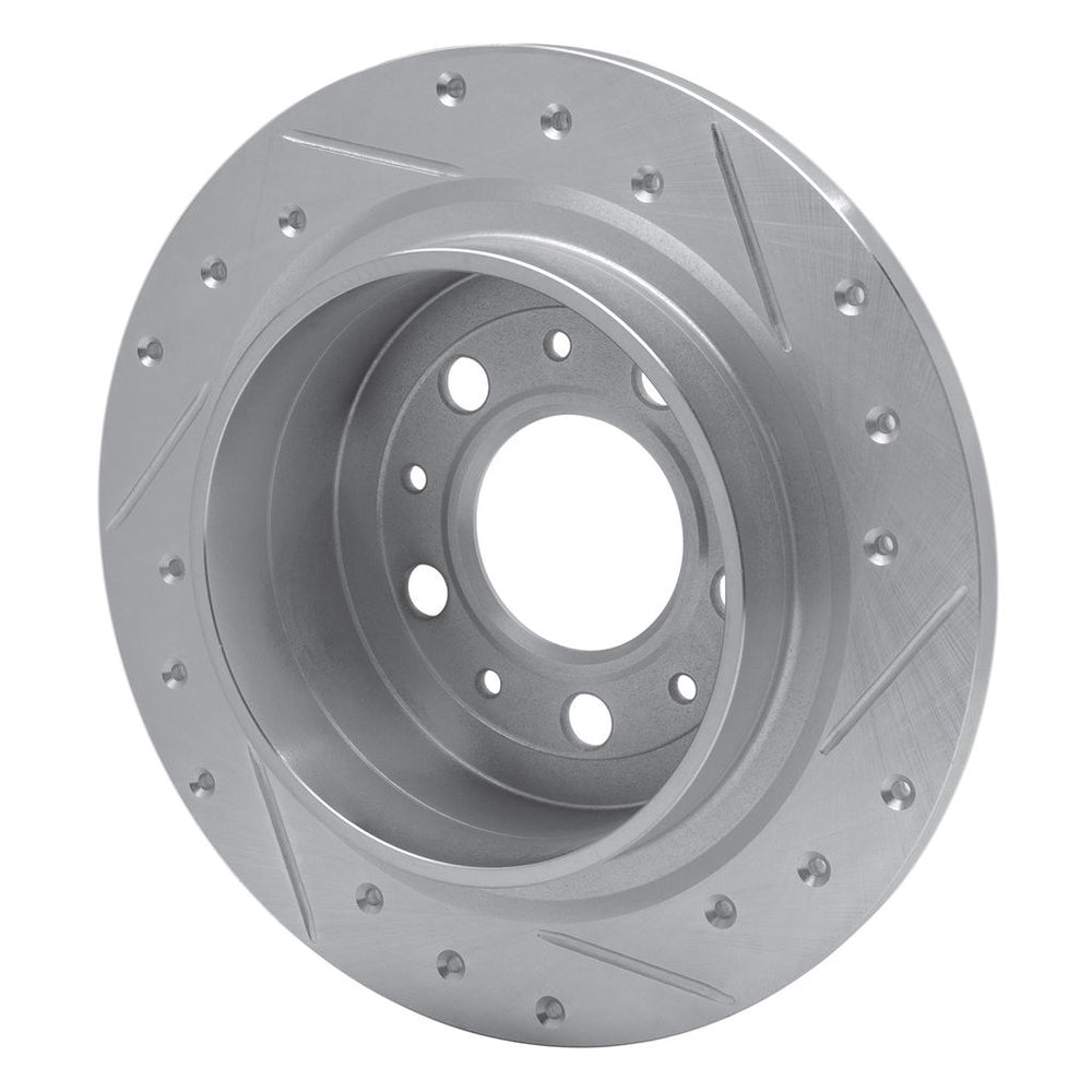 DFC 97-98 Volvo V90/S90 Rear Left Drilled & Slotted Silver Brake Rotor