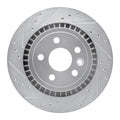 DFC 10-17 Volvo XC60 Rear Left Drilled & Slotted Silver Brake Rotor