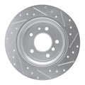 DFC 89-95 BMW 530i Rear Left Drilled & Slotted Silver Brake Rotor