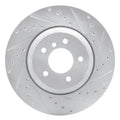 DFC 04-10 BMW 535i Rear Right Drilled & Slotted Silver Brake Rotor