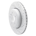 DFC 04-10 BMW 535i Rear Right Drilled & Slotted Silver Brake Rotor