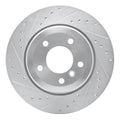 DFC 04-10 BMW 525I (USA/Canada) Rear Left Drilled & Slotted Silver Brake Rotor
