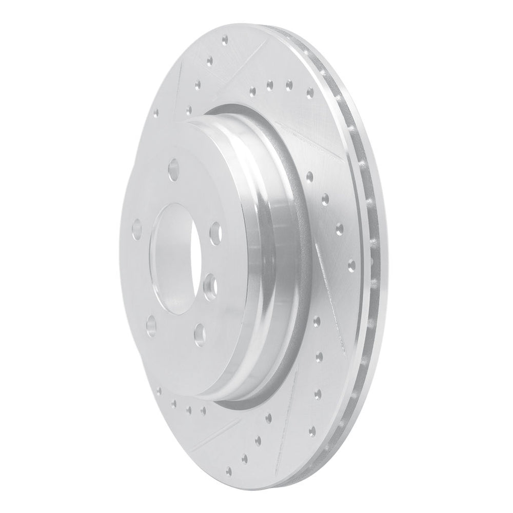 DFC 04-10 BMW 525I (USA/Canada) Rear Left Drilled & Slotted Silver Brake Rotor