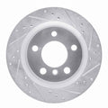 DFC 06-21 BMW 325I (USA/Canada) Rear Right Drilled & Slotted Silver Brake Rotor