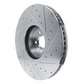 DFC 17-25 BMW M850i xDrive Left Front Drilled & Slotted Silver Brake Rotor