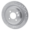 DFC 09-14 Mini Cooper (Excl Clubman) Rear Left Drilled & Slotted Silver Brake Rotor