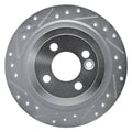 DFC 09-14 Mini Cooper (Excl Clubman) Rear Left Drilled & Slotted Silver Brake Rotor