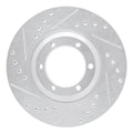 DFC 84-87 Isuzu Trooper Front Left Drilled & Slotted Silver Brake Rotor