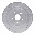 DFC 89-95 Chrysler LeBaron Rear Right Drilled & Slotted Silver Brake Rotor