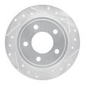 DFC 93-04 Chrysler LHS Rear Right Drilled & Slotted Silver Brake Rotor