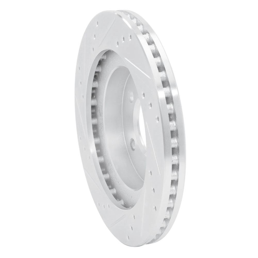 DFC 98-04 Chrysler Concorde Front Right Drilled & Slotted Silver Brake Rotor