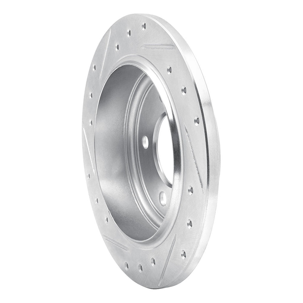 DFC 93-04 Chrysler LHS Rear Right Drilled & Slotted Silver Brake Rotor