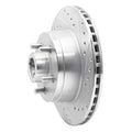 DFC 87-90 Dodge Dakota RWD Front Right Drilled & Slotted Silver Brake Rotor