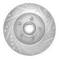 DFC 87-90 Dodge Dakota RWD Front Right Drilled & Slotted Silver Brake Rotor