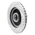 DFC 87-90 Dodge Dakota RWD Front Right Drilled & Slotted Silver Brake Rotor