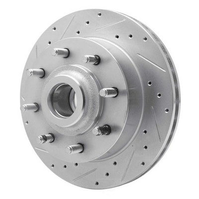 DFC 98-03 Dodge B3500 / B2500 Front Left Drilled & Slotted Silver Brake Rotor