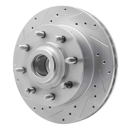 DFC 98-03 Dodge B3500 / B2500 Front Left Drilled & Slotted Silver Brake Rotor