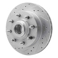 DFC 98-03 Dodge B3500 / B2500 Front Left Drilled & Slotted Silver Brake Rotor