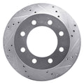 DFC 00-02 Dodge Ram 3500 Front Right Drilled & Slotted Silver Brake Rotor