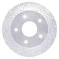 DFC 00-02 Dodge RamCharger (Mexico) Front Left Drilled & Slotted Silver Brake Rotor