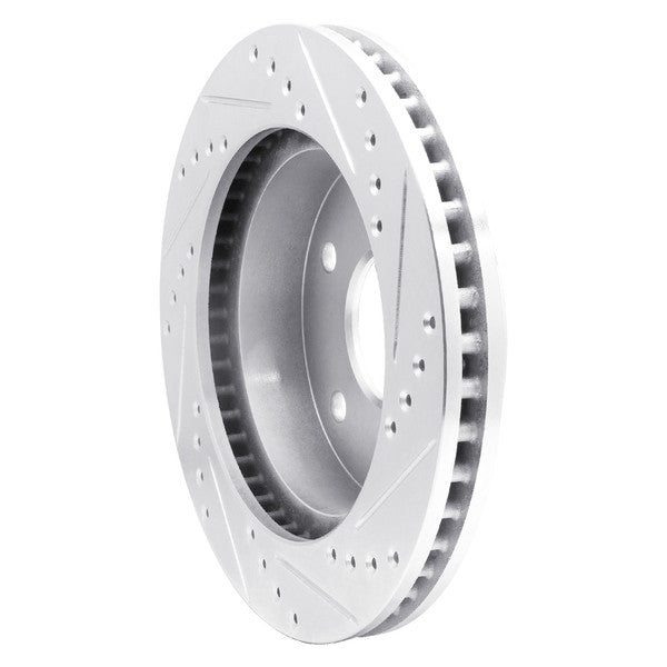 DFC 00-02 Dodge RamCharger (Mexico) Front Left Drilled & Slotted Silver Brake Rotor