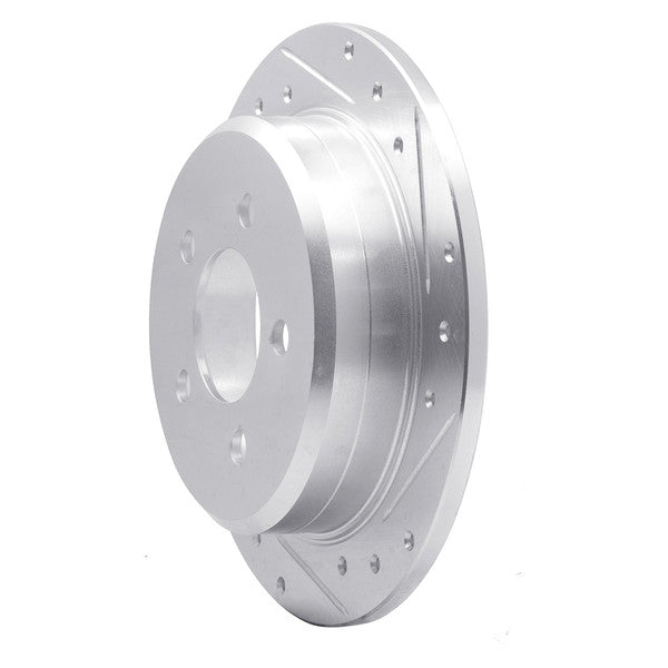 DFC 93-98 Jeep Grand Wagoneer Rear Right Drilled & Slotted Silver Brake Rotor