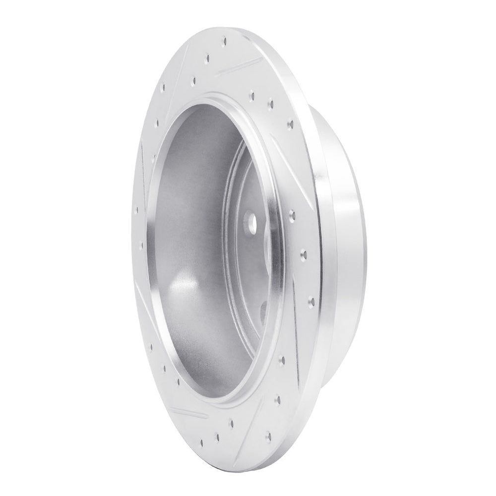 DFC 07-18 Jeep Wrangler Rear Right Drilled & Slotted Silver Brake Rotor
