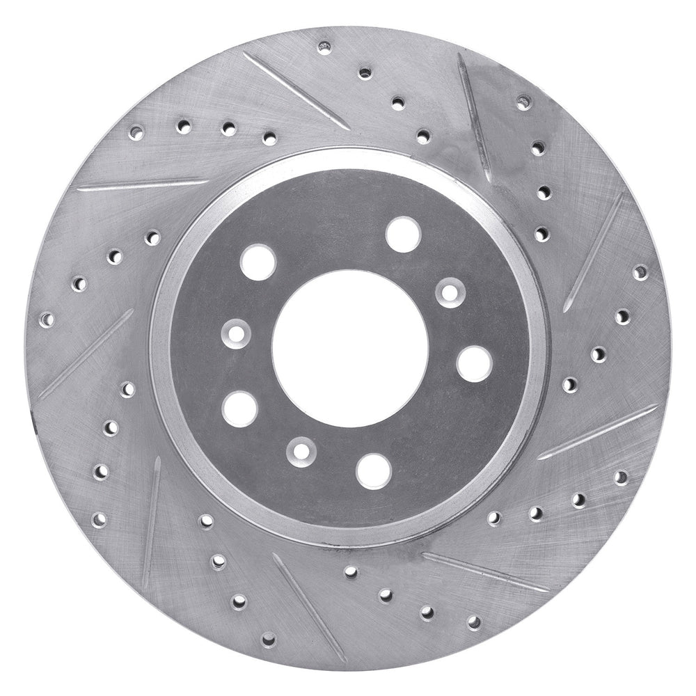 DFC 06-16 Buick Lucerne Front Right Drilled & Slotted Silver Brake Rotor
