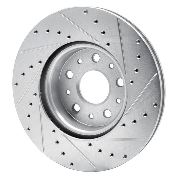 DFC 16-25 Cadillac CT5 Front Left Drilled & Slotted Silver Brake Rotor