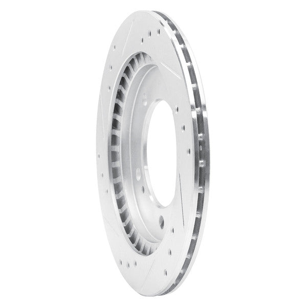 DFC 99-04 Chevrolet Tracker Front Right Drilled & Slotted Silver Brake Rotor