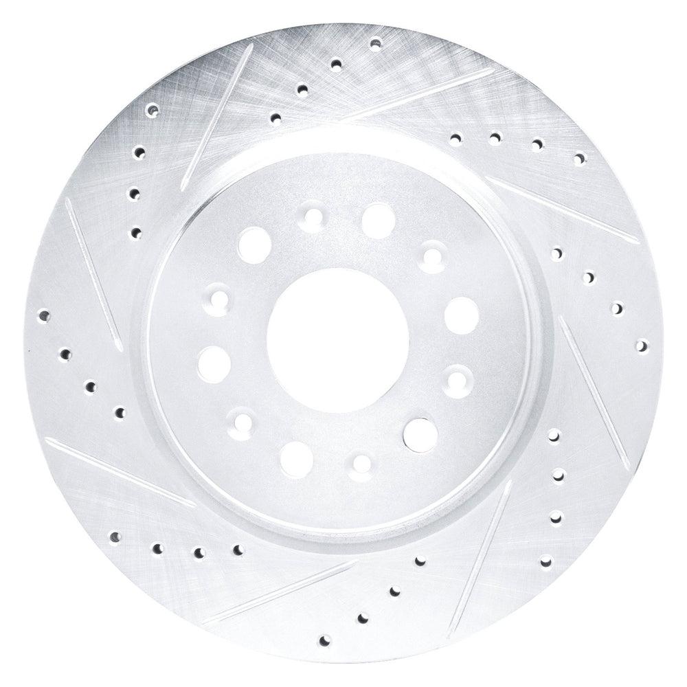 DFC 17-25 Buick Enclave Rear Left Drilled & Slotted Silver Brake Rotor