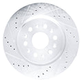 DFC 17-25 Buick Enclave Rear Left Drilled & Slotted Silver Brake Rotor