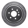 DFC 15-20 Chevrolet Colorado Rear Left Drilled & Slotted Silver Brake Rotor