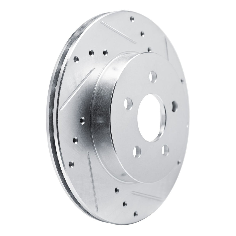 DFC 88-88 Pontiac Fiero Rear Right/Front Right Drilled & Slotted Silver Brake Rotor
