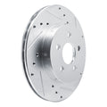 DFC 88-88 Pontiac Fiero Rear Right/Front Right Drilled & Slotted Silver Brake Rotor
