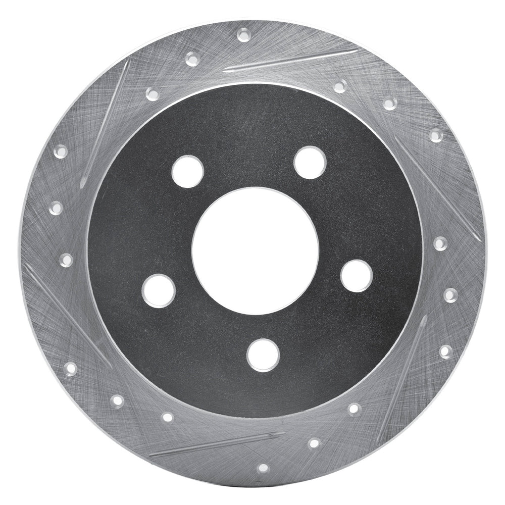 DFC 97-05 Buick Regal Rear Left Drilled & Slotted Silver Brake Rotor