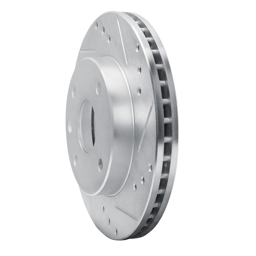 DFC 86-92 Ford Taurus SHO Rear Right/Front Right Drilled & Slotted Silver Brake Rotor