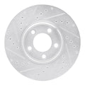 DFC 00-06 Ford Thunderbird Front Left Drilled & Slotted Silver Brake Rotor