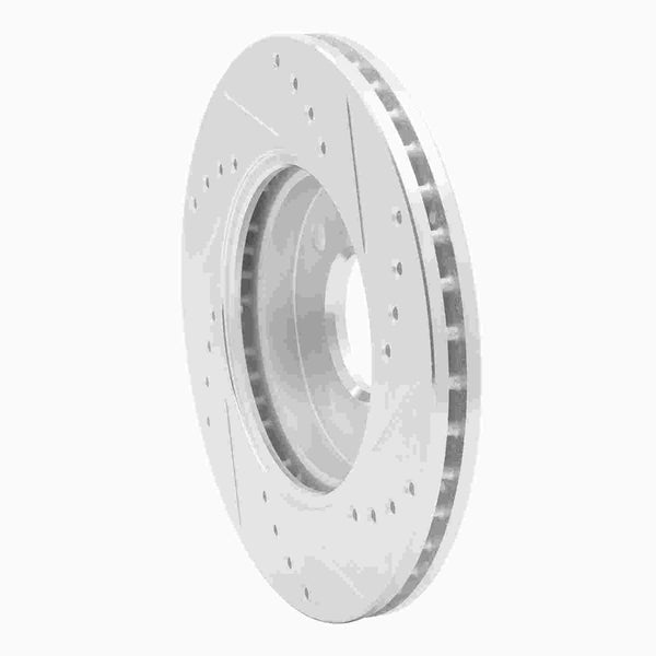 DFC 00-15 Ford Ikon (Mexico / Made In Brazil) Front Left Drilled & Slotted Silver Brake Rotor