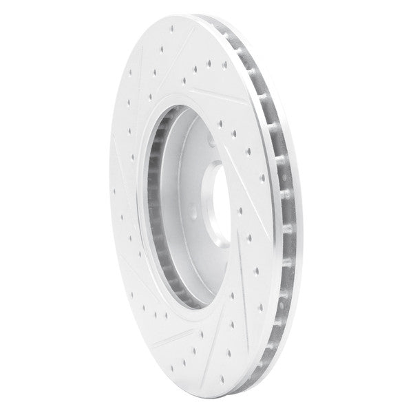 DFC 02-04 Ford Focus Front Right Drilled & Slotted Silver Brake Rotor