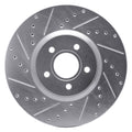 DFC 04-19 Ford Escape Front Left Drilled & Slotted Silver Brake Rotor