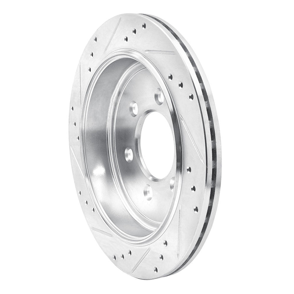 DFC 07-17 Ford Expedition Rear Right Drilled & Slotted Silver Brake Rotor