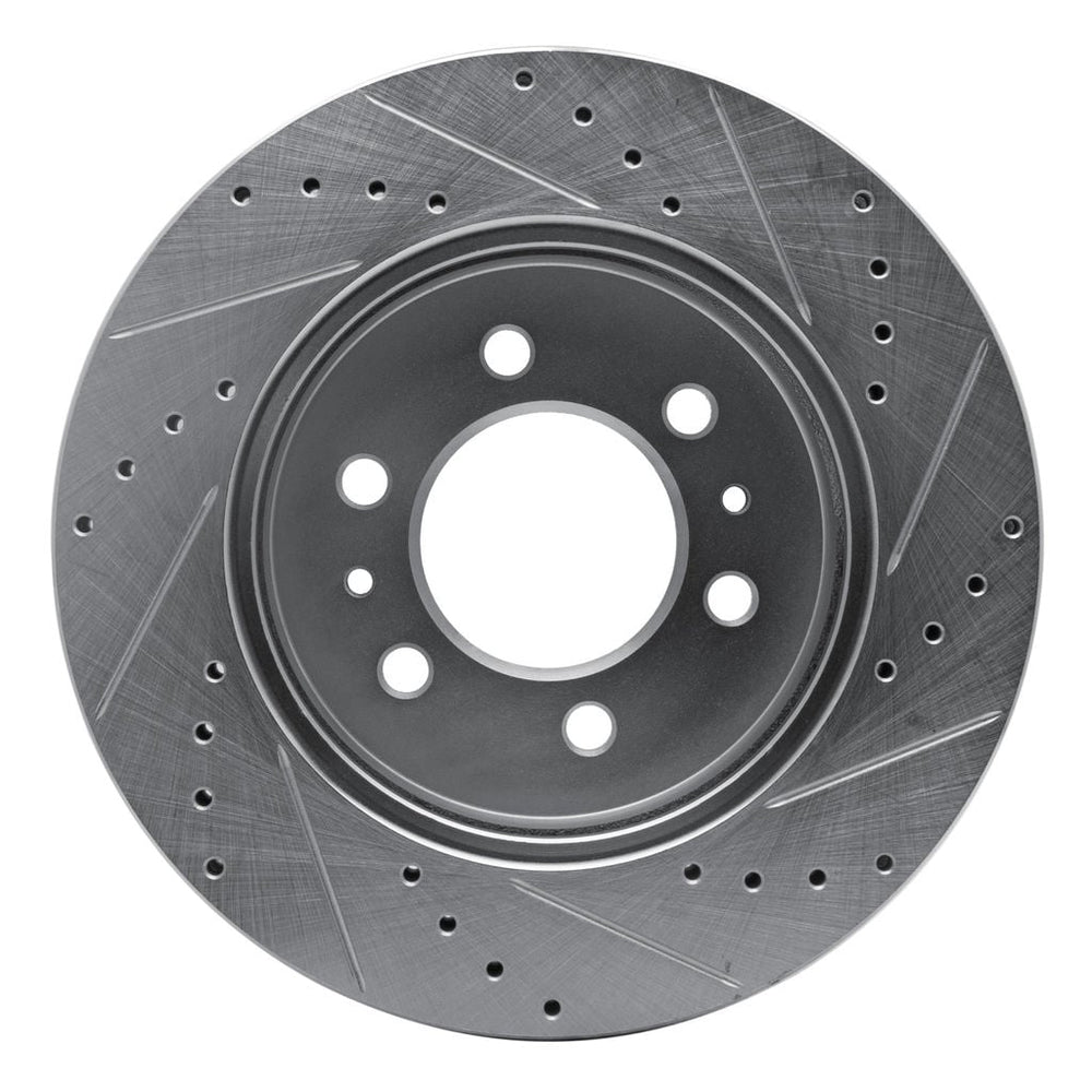 DFC 2009 Ford F-150 RWD Front Left Drilled & Slotted Silver Brake Rotor